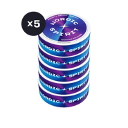 Balení 5 ks krabiček nikotinových sáčků Nordic Spirit Frosty Berry X-Strong