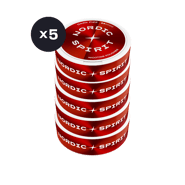 Balení 5 ks krabiček nikotinových sáčků Nordic Spirit Dark Fizz Regular